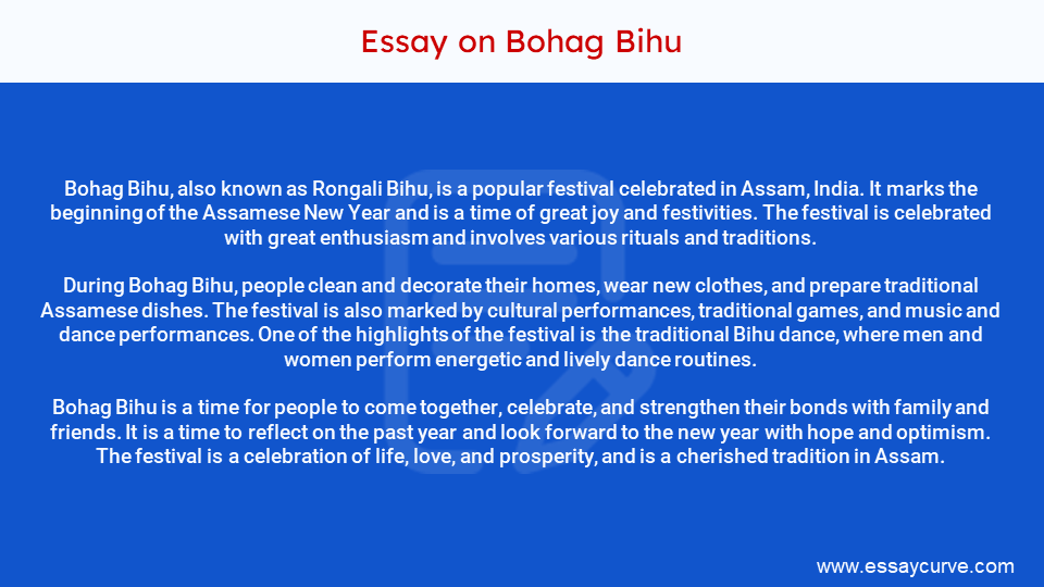 Short Essay on Bohag Bihu