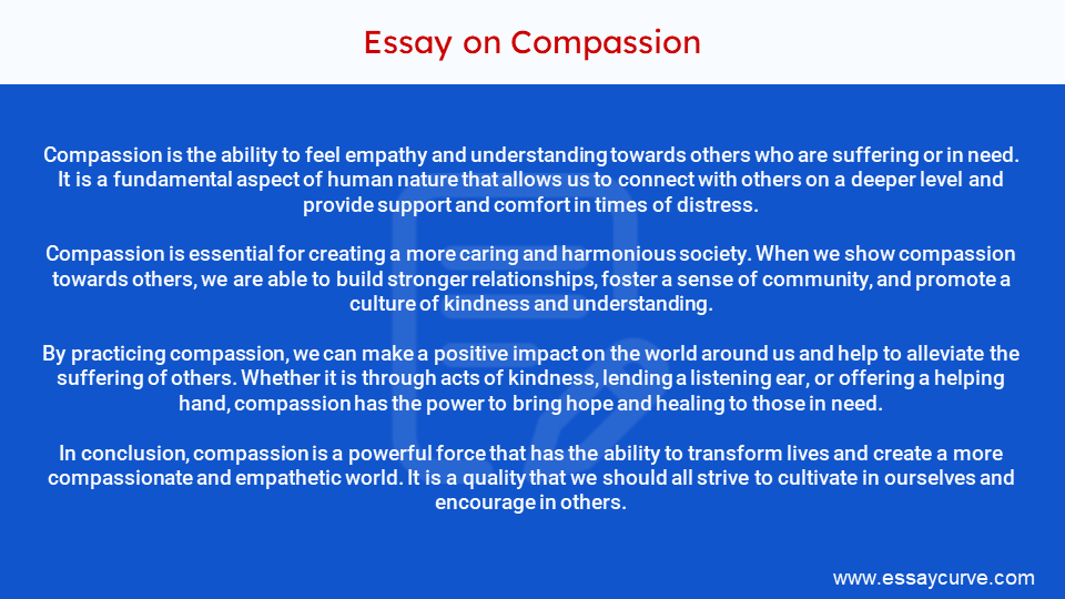 Short Essay on Compassion