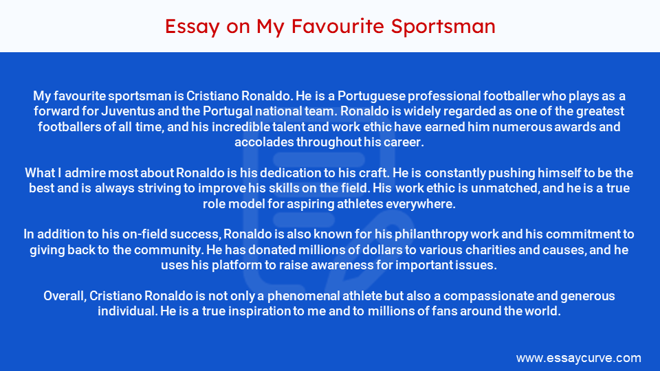 Short Essay on My Favourite Sportsman