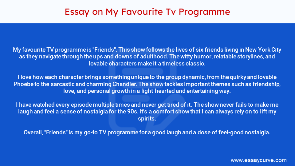 Short Essay on My Favourite Tv Programme