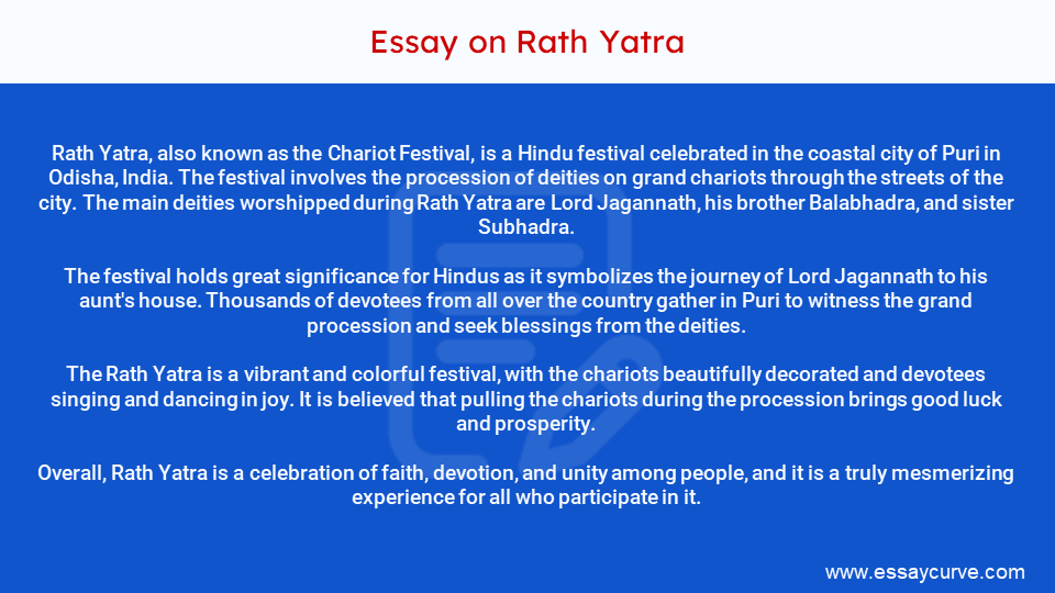 Short Essay on Rath Yatra